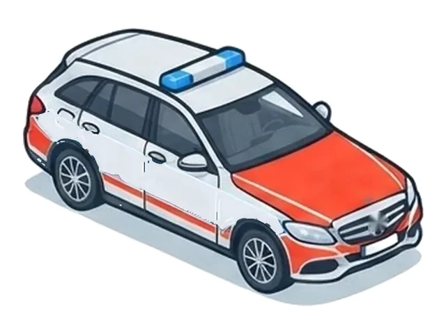 Drawing of an emergency physician vehicle